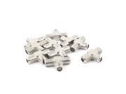 Unique Bargains 10 Pcs T Shape F Type Female to Female Jack F F Adapter RF Connector Replacement