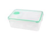 Portable Picnic Green Clear Plastic Hole Design Meal Lunch Pail Box