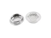 Unique Bargains Home Kitchen 42mm Dia Stainless Steel Perforated Round Air Vent Louver 2 Pcs