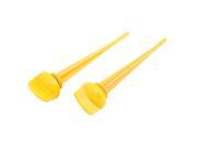 Unique Bargains 2 Pcs Motorbike Plastic Engine Oil Level Gauge Dipstick Yellow 15cm Long