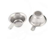 Unique Bargains 2 Pcs Dish Washer Safe Mesh Bottom Tea Bowl Strainer Filter for Tea Lover