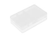 Unique Bargains Portable 2 Sides Design Hard Plastic Box Nail Collect Storage Case Box White