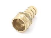 Unique Bargains Brass 1 2PT Male Thread 14mm Hose Barb Pipe Coupling Straight Connector