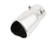 Unique Bargains Car Stainless Steel Heart Style Outlet Exhaust Muffler Tip Silver Tone 65 x 60mm