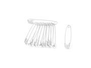 Unique Bargains 40 Pcs Metal Clip Buttons Fastener Tool Safety Pins Silver Tone