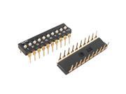Unique Bargains 2 x Black 2.54mm Pitch Double Row 20 Pin 10 Position Way IC Type DIP Switch