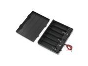 On Off Switch 6 x 1.5V AA Battery Case Holder Leads Black w Cap