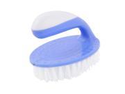 Plastic Oval Shaped Base Clothes Shoe Boot Cleaning Washing Scrubbing Brush Blue