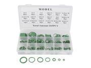 Unique Bargains 265 Pcs Green HNBR Air Conditioning O Rings for Automobile Car