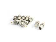 Unique Bargains 10 Pcs BNC Female Jack Nut Solder Type Connectors Two Tone