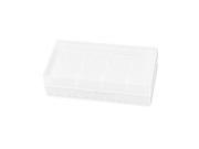 Unique Bargains Plastic Protective Case 18650 Battery Holder Container Box Clear White