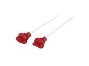 Unique Bargains 2 Pcs Red Silver Tone Motorbike Engine Oil Level Gauge Dipstick Assembly