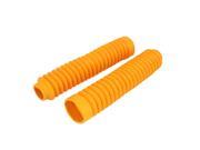 Unique Bargains Autobicycle Motorcycle Front Shock Absorber Dust Rubber Boot Yellow Pair