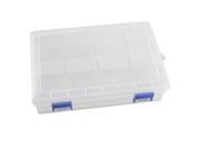 Unique Bargains Removable Blocks Clear White Plastic Electronic Component Case Holder