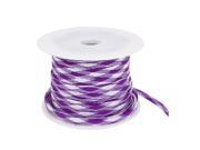 Car Braided Purple White PET Expandable Wire Cable Gland Sleeves 8MM Width