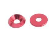 Unique Bargains 2Pcs 16mm Outer Dia Red Red Aluminium Alloy Washer for 5mm Shaft RC Model