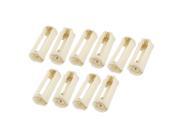 Unique Bargains 10 Pcs Cylindrical 3 AAA 1.5V Battery Holder Case Box White for Flashlight Torch