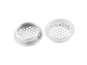 5 Pcs 42mm Dia Stainless Steel Round Mesh Hole Air Vent Louver Silver Tone