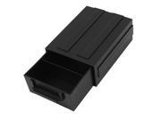 Unique Bargains Black Plastic 3 Compartments Anti static ESD IC Component Storage Drawer Box