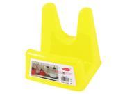 Home Family Yellow Plastic Pan Pot Lid Cover Spoon Ladle Stand Holder