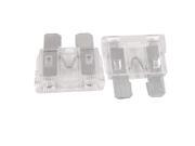 Car Boat Motorcycle Clear 25A Regular Blade Plug in Fuse 10 Pcs