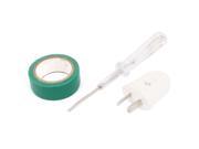 Unique Bargains Home Household Helpers Insulation Tape w AU Plug Adapter w Slotted Screwdriver