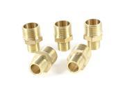 Unique Bargains 5pcs Male 1 4PT to Male 1 8PT Straight Pipe Joint Fitting Connector