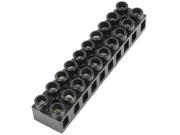 500V 10A Dual Row 10 Position Covered Screw Terminal Strip