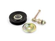 Unique Bargains Car Auto Air Conditioner Tensioner Pulley Bearing Wheel with Bolt Black