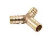 Brass Y Hose Barb Connector Adapter for 13mm Inner Dia Pipe
