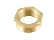 Unique Bargains PT 1 Male to 3 4 Female Hex Busing Pipe Fitting Connector Gold Tone