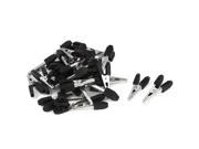 32pcs 1.4 Long Alligator Clips Terminal Test Electrical Battery Clamp Black