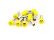 Unique Bargains 10 Pcs Wire Cord Pin End Terminal Insulated Ferrule Yellow E25 16 4AWG 25mm2