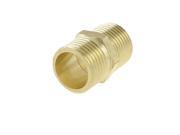 Unique Bargains Brass Pneumatic Pipe 1 2 PT to 1 2 PT Male Thread M M Equal Union Hex Nipple
