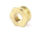 Unique Bargains Brass 3 4 PT Male to 1 4 PT Female Hex Threaded Busing Pipe Fitting Connector