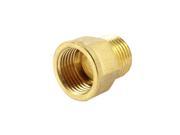 Unique Bargains Brass 1 2 NPT Female to 1 2 PT Male Hex Threaded Busing Pipe Fitting Connector