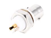Unique Bargains BNC Female Jack Solder Cup Terminal RF Coaxial Connector Adapter Silver Tone
