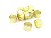 Unique Bargains Sewing Quilting Finger Protector Metal Ring Thimble Gold Tone 10 Pcs