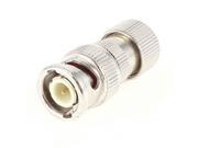 Silver Tone CCTV Security Camera BNC Male Plug to Cable Connector Adapter