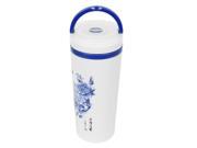 Home Office Plastic Water Container Flower Print Coffee Bottle 400ml