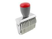 Office 0 9 Digits 11 Band Rubber Ink Pad Numbering Stamp Gray Red