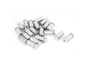 19mmx40mm Stainless Steel Decorative Advertising Screw Nails Silver Tone 20Pcs