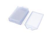 Vertical Clear Blue Plastic ID Card Name Tag Business Badge Holders Case 5pcs