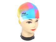 Unique Bargains Professional Waterproof Silicone Head Ear Protect Swimming Cap For Adult Unisex