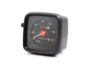 Unique Bargains 0 120km h Square Shape Daul Odometer Speedometer Gauge for GS Motorcycle