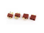 RC Lipo Battery Helicopter Male Female T Plug Connectors 2 Pairs