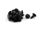 20 Pcs Black Plastic Splash Guard Fastener Rivet Clips 7mm x 17mm x 21mm