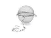 Unique Bargains Metal Chain Locked Wire Mesh Tea Infuser Ball Strainer Spice Filter