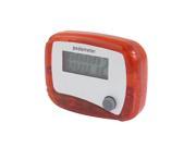 Sport 5 Digits LCD Display Running Digital Step Counter Pedometer Clear Red