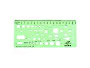 Stationery Scale Drafting Drawing Structure Construction Template Ruler Green